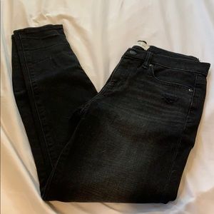 Gap True Skinny Black Distressed Jeans